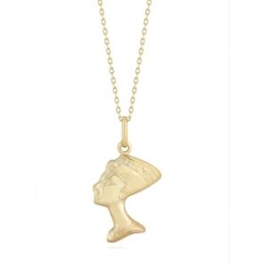 14k Solid Gold Italian Nefertiti Necklace Ember Fine Jewelry